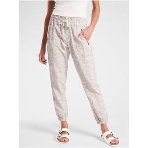 Athleta Cabo Tide linen jogger elastic waist pant